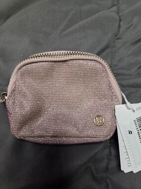 lululemon Everywhere Belt Bag Nano Glitter NWT Pink And Gold